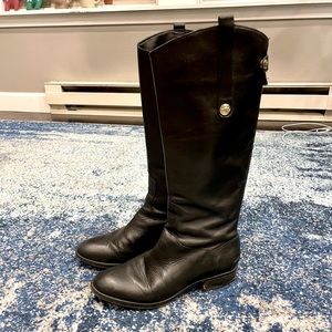 Sam Edelman Penny black leather riding boots